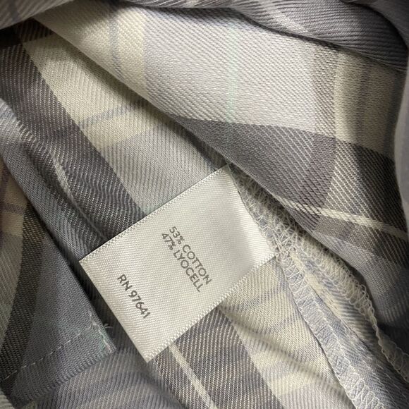 J Jill Shirt Womens PM Multicolor Plaid Button Up Roll Tab Sleeves Blouse NWT - Picture 4 of 10